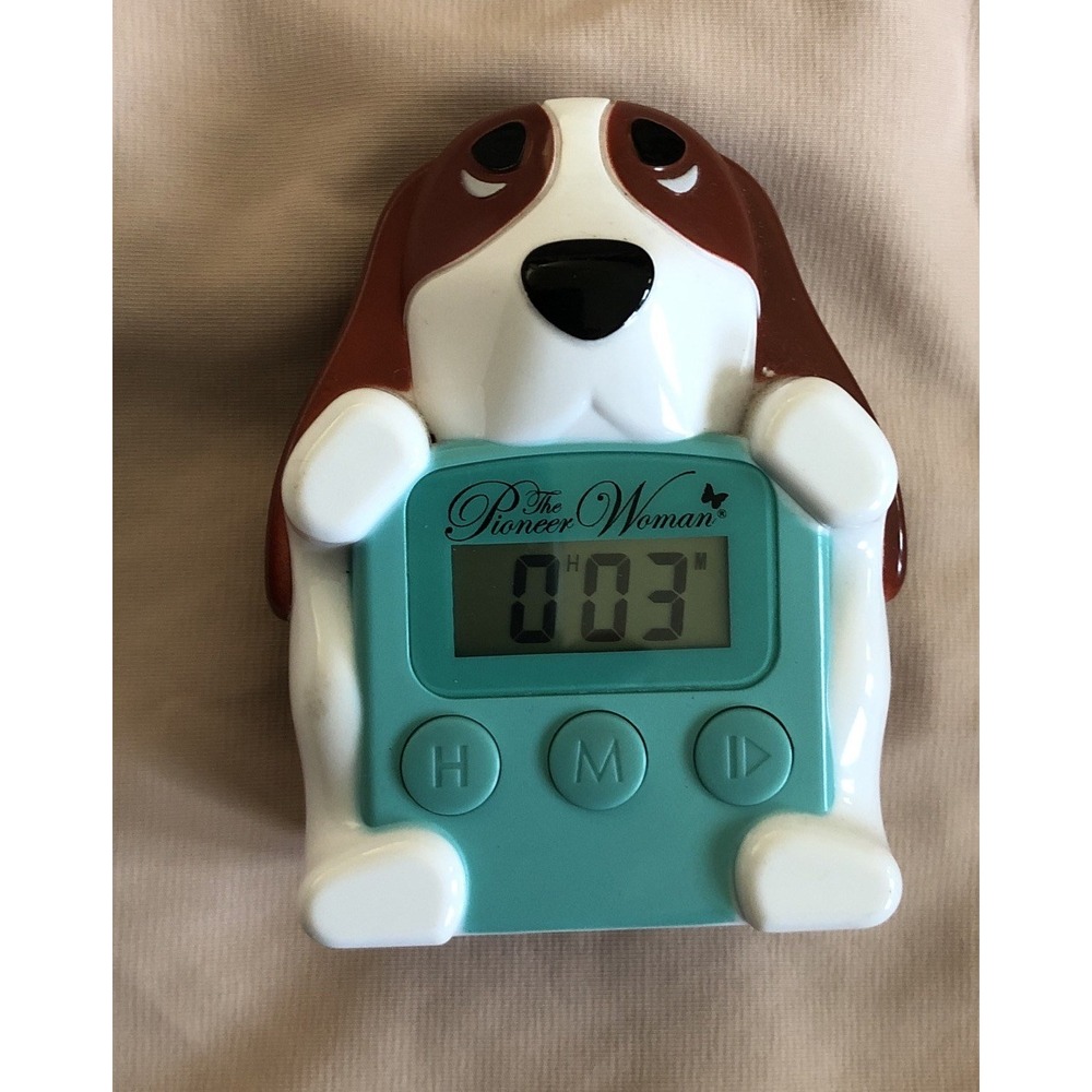 The Pioneer Woman "Charlie the Dog" Kitchen Timer Magnet Digital LCD New Battery